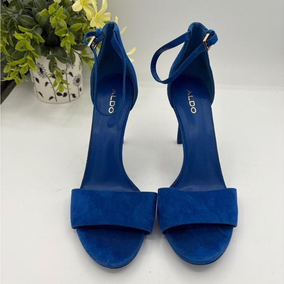Aldo Cobalt Blue Open Toes Sandals Size 8 1/2 - Picture 2 of 4